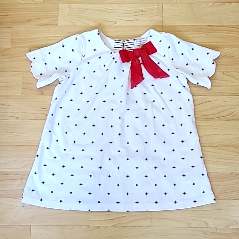 Catherine Malandrino White with navy blue stars Shirt Size 5T